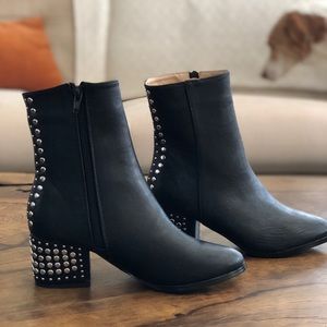Chase + Chloe studded VEGAN leather black boots